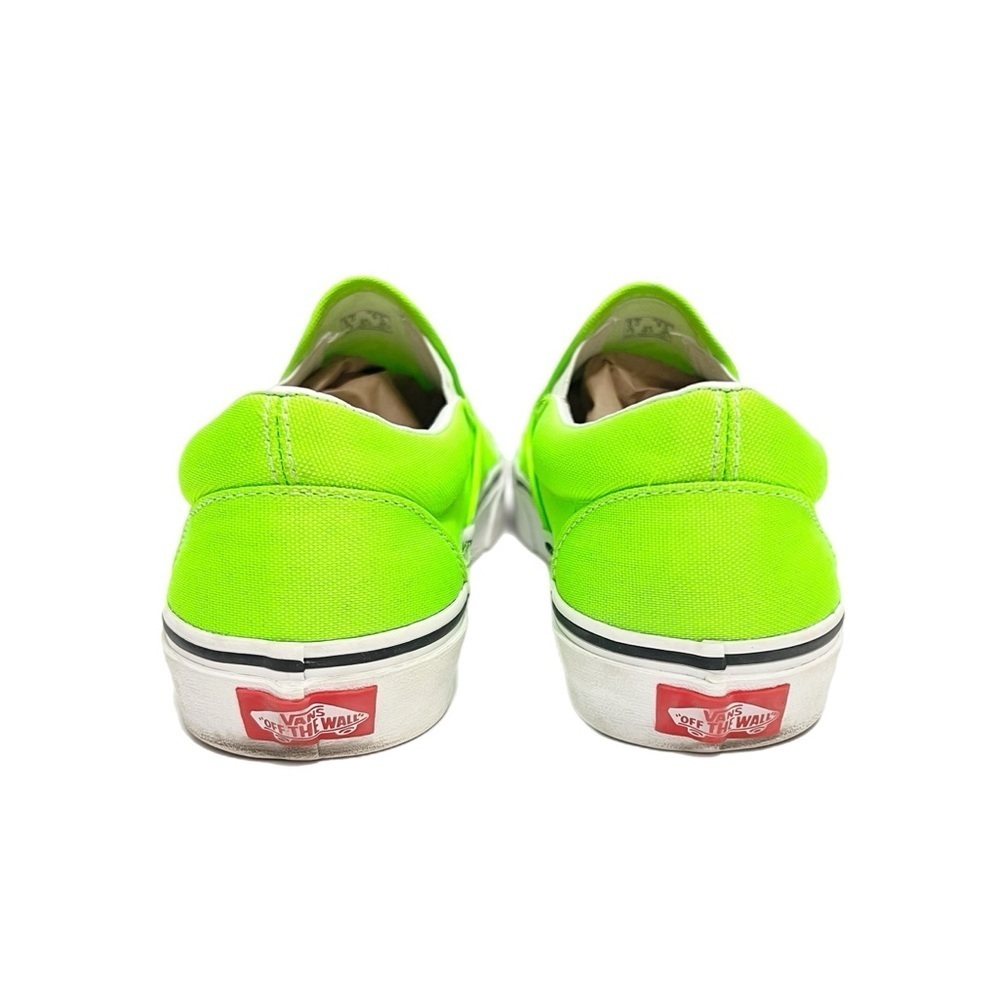 VANS | Vintage Y2K women's neon green canvas slip on skate sneakers - Picture 7 of 8